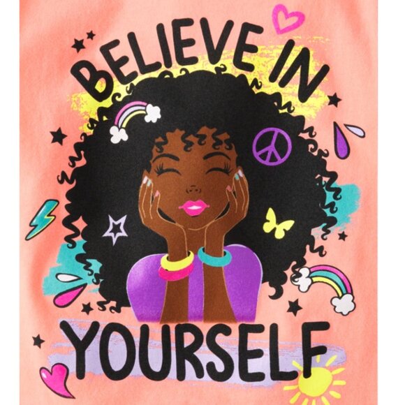 The Children’s Place Girls Believe in Yourself Graphic Tee - Picture 2 of 2